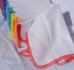 1 Ply 11x12 Inches White Cotton Birdseye Paperless Towel Set of 50 Edging Color Choice- Proudly Made in the USA! - Image 2