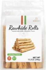 MON2SUN Dog Rawhide Rolls Twist Sticks 6.5 Inch Dog Chew Treats Chicken Flavor 18 Count for Puppy and Small Dogs - Image 9