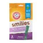 Arm & Hammer For Pets Brushies Dental Treats for Dogs | Dog Dental Chews with Baking Soda Fight Bad Breath, Plaque & Tartar without Brushing | Mint Flavor, 8 Pcs - Image 3