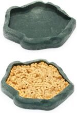 SLSON Reptile Feeder Terraium Bowl Plastic Shallow Reptile Feeder for Food and Water Feeding Dish for Lizard Gecko Bearded Dragon - Image 4