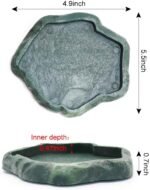 SLSON Reptile Feeder Terraium Bowl Plastic Shallow Reptile Feeder for Food and Water Feeding Dish for Lizard Gecko Bearded Dragon - Image 5