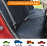 Honest Dog Car Seat Covers, Dog seat Cover with Side Flap for Cars, Trucks, and Suv's - Waterproof & Nonslip Pet Seat Cover for Backseat(Black, 57”W x 47”L) - Image 7