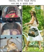 Bearded Dragon Travel Carrier,Lizards Carrier, Small Animal Travel Carrier for Sugar Glider Hedgehog Rat Parrot Bird Guinea Pig, Portable Guinea Pig Travel Carrier for 2 (Black, Carrier) - Image 7