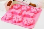 Silicone Mold Dog Bone Paw Homemade Treat, Puppy Dog Paw Shaped, Reusable Molds, Suitable for Microwave Oven, Refrigerator(Dog Paws Bones (Pink)) - Image 8