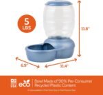 Petmate Replendish Gravity Feeder, 5 lb, Blue, Made in USA - Image 6