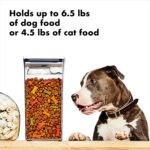 OXO Good Grips Pet POP Container – 6.0 Qt/5.7 L with Half Scoop |Ideal for up to 6.5lbs of Dog Food or 4.5lbs of Cat Food | Airtight Dog and Cat Food Storage Container | BPA Free, Clear - Image 4