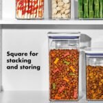 OXO Good Grips Pet POP Container – 6.0 Qt/5.7 L with Half Scoop |Ideal for up to 6.5lbs of Dog Food or 4.5lbs of Cat Food | Airtight Dog and Cat Food Storage Container | BPA Free, Clear - Image 7