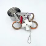 Durable Bird Parrots Pots and Bagel Toys, Pullable Stainless Steel Cup and Cardboard Ring Toys for Amazons Mini Macaws African Greys Cockatoos Eclectus - Image 5