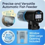 FISHNOSH Automatic Fish Feeder for Aquarium - New Generation 2024, Auto Food Dispenser with Timer for Small Tank, Big Aquariums & Pond (Blue) - Image 3