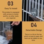 Parrot Automatic Feeder No Mess Bird Feeder Food Container Feeding Station Foraging Cage Accessories Acrylic Suitable for Parrot Cockatoo Canary Love Bird (Transparent) - Image 6