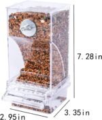 Parrot Automatic Feeder No Mess Bird Feeder Food Container Feeding Station Foraging Cage Accessories Acrylic Suitable for Parrot Cockatoo Canary Love Bird (Transparent) - Image 7