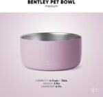 Simple Modern Stainless Steel Pet Water Bowl for Dogs & Cats | Insulated Stainless Steel Food Bowls for Dog Cat | No Tip No Slip BPA Free | Bentley Collection | Medium (4 Cups) | Midnight Black - Image 5