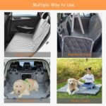 Car Dog Cover Back Seat - Car Hammock for Dogs Waterproof - Dog Car Seat Cover for Backseat with Mesh Window Multiple Pockets for Car/SUV Nonslip Rubber Back Washable - Image 6