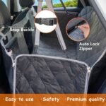 Car Dog Cover Back Seat - Car Hammock for Dogs Waterproof - Dog Car Seat Cover for Backseat with Mesh Window Multiple Pockets for Car/SUV Nonslip Rubber Back Washable - Image 9
