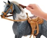 Sunny Days Entertainment Morgan Horse with Moveable Head, Realistic Sound and 14 Grooming Accessories - Blue Ribbon Champions Deluxe Toy Horses - Image 4