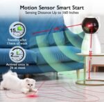 Cat Toys [2023 Newly Upgraded] Real Random Trajectory Rechargeable Motion Activated Cat Laser Toy Automatic,Interactive Cat Toys for Indoor Cats/Kitten/Dogs - Image 4