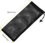 Weewooday 6 Pieces Finch Sock Feeder Thistle Socks Bird Feeder Instant Seed Sack Feeder 4.7 x 11 Inch (Black) - Image 3