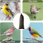 Weewooday 6 Pieces Finch Sock Feeder Thistle Socks Bird Feeder Instant Seed Sack Feeder 4.7 x 11 Inch (Black) - Image 8