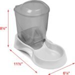 Van Ness Pets Small Gravity Auto Feeder for Cats/Dogs, 3 Pound Capacity GRAY - Image 6