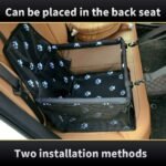 SWIHELP Dog Car Seat Puppy Portable Pet Booster Car Seat with Clip-On Safety Leash and PVC Support Pipe, Anti-Collapse,Perfect for Small Pets - Image 7