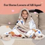 Horse Blanket for Girls - Ideal Horse Gifts for Girls - Soft & Cozy 50x60 inch Horse Throw Blanket, Loved by Kids and Granddaughters - Equestrian Gifts & Horse Gifts for Women - Image 4