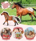 Horse Stable Playset, Horse Toys Set for Girls and Boys with Rider, Farm Animal Figurines Barn Toys, Pretend Play Toys for Kids 3-5 6 7 8-10 Birthday Gifts - Image 6