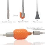 Compact Aquarium Siphon Vacuum and Water Changer Kit with Cleaning Brush. Perfect for Simultaneous Water Changing and Cleaning in Small Fish Tanks. Gravel and Sand Cleaning. - Image 3
