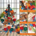Bird Toys,Parrot Toys Exciting Chewing Fun for Parakeets,Cockatiels,Conures,Lovebirds,African Gray Cockatoos Amazon And Other Small Medium-Sized Parrot Natural Corn Cob Sturdy Nut (old bark) - Image 3