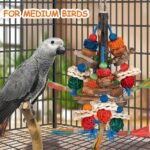 Bird Toys,Parrot Toys Exciting Chewing Fun for Parakeets,Cockatiels,Conures,Lovebirds,African Gray Cockatoos Amazon And Other Small Medium-Sized Parrot Natural Corn Cob Sturdy Nut (old bark) - Image 4