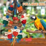Bird Toys,Parrot Toys Exciting Chewing Fun for Parakeets,Cockatiels,Conures,Lovebirds,African Gray Cockatoos Amazon And Other Small Medium-Sized Parrot Natural Corn Cob Sturdy Nut (old bark) - Image 5