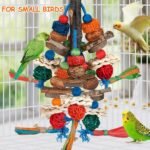 Bird Toys,Parrot Toys Exciting Chewing Fun for Parakeets,Cockatiels,Conures,Lovebirds,African Gray Cockatoos Amazon And Other Small Medium-Sized Parrot Natural Corn Cob Sturdy Nut (old bark) - Image 6
