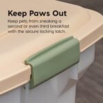 IRIS USA WeatherPro Airtight Dog Food Storage Container, Up to 13 lbs, for Dog Cat Bird and Other Pet Food Storage Bin, Pet Supplies, Keep Fresh, BPA Free, Clear/Almond - Image 9