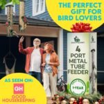Metal Hanging Bird Feeder Tube, 4-Port, 2-Pack Hanging Bird Feeders for Outdoors, Heavy Duty Chew-Proof and Rust-Proof Metal, 15 Inches - Image 5
