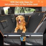 Dog Car Seat Cover - Waterproof Pet Hammock with 4 Bags Side Flap, Scratchproof and Nonslip Backseat Protection for Car, Truck and SUV - Image 4
