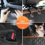 Dog Car Seat Cover - Waterproof Pet Hammock with 4 Bags Side Flap, Scratchproof and Nonslip Backseat Protection for Car, Truck and SUV - Image 5