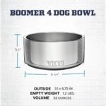 YETI Boomer 4, Stainless Steel, Non-Slip Dog Bowl, Holds 32 Ounces - Image 6