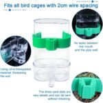 Hamiledyi No Mess Bird Feeders Automatic Parrot Feeder Drinker Acrylic Seed Food Container Parakeet Water Dispenser Cage Accessories for Lovebirds Budgies Canary Finch - Image 5