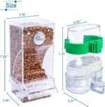 Hamiledyi No Mess Bird Feeders Automatic Parrot Feeder Drinker Acrylic Seed Food Container Parakeet Water Dispenser Cage Accessories for Lovebirds Budgies Canary Finch - Image 7