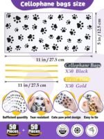 Homemade Dog Treat Molds Silicone,Dog Treat Cookie Cutters,Including 2 Doggy Treat Mold,5+12 Cookie Cutters and, 4 Dog Treat Recipes Card, 50 Dog Treat Bags & 50 Gold Twist Tie - Image 4