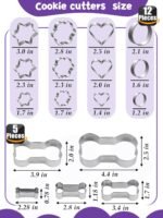 Homemade Dog Treat Molds Silicone,Dog Treat Cookie Cutters,Including 2 Doggy Treat Mold,5+12 Cookie Cutters and, 4 Dog Treat Recipes Card, 50 Dog Treat Bags & 50 Gold Twist Tie - Image 5