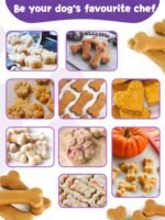 Homemade Dog Treat Molds Silicone,Dog Treat Cookie Cutters,Including 2 Doggy Treat Mold,5+12 Cookie Cutters and, 4 Dog Treat Recipes Card, 50 Dog Treat Bags & 50 Gold Twist Tie - Image 8