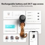 PETLIBRO Automatic Cat Feeder, Wi-Fi Rechargeable Cat Food Dispenser Battery-Operated with 30-Day Life, AIR 2.4G Wi-Fi Timed Pet Feeder for Cat & Dog, 2L Auto Cat Feeder, Black - Image 4