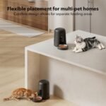 PETLIBRO Automatic Cat Feeder, Wi-Fi Rechargeable Cat Food Dispenser Battery-Operated with 30-Day Life, AIR 2.4G Wi-Fi Timed Pet Feeder for Cat & Dog, 2L Auto Cat Feeder, Black - Image 5