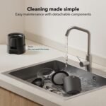 PETLIBRO Automatic Cat Feeder, Wi-Fi Rechargeable Cat Food Dispenser Battery-Operated with 30-Day Life, AIR 2.4G Wi-Fi Timed Pet Feeder for Cat & Dog, 2L Auto Cat Feeder, Black - Image 7