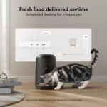 PETLIBRO Automatic Cat Feeder, Wi-Fi Rechargeable Cat Food Dispenser Battery-Operated with 30-Day Life, AIR 2.4G Wi-Fi Timed Pet Feeder for Cat & Dog, 2L Auto Cat Feeder, Black - Image 9