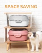 30-35 Lbs Dog Food Storage Container Collapsible Dog Food Container with Airtight Lids, Wheels, Scoop and 2pcs Food Storage Containers, Large Pet food storage for Dog, Cat - Image 6