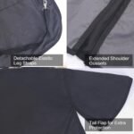 1200 Denier Rip-Stop Turnout Rain Sheet Lightweight Waterproof Breathable Horse Blanket (No Fill) BlackGrey 72" - Image 4