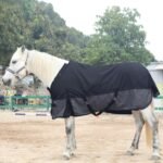 1200 Denier Rip-Stop Turnout Rain Sheet Lightweight Waterproof Breathable Horse Blanket (No Fill) BlackGrey 72" - Image 7
