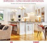 YI Pro 2K 4PC Home Security Camera, 2.4Ghz Indoor IP Camera with Person, Vehicle, Animal Detection, Phone App for Baby, Pet, Dog Monitoring, Works with Alexa and Google Assistant - Image 3