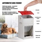 Galvanized Automatic Dog Feeder Large Breed Dog Food Dispenser for Large Dogs, 25lbs Outdoor Pets Feeder Gravity Food Feeder - Image 6